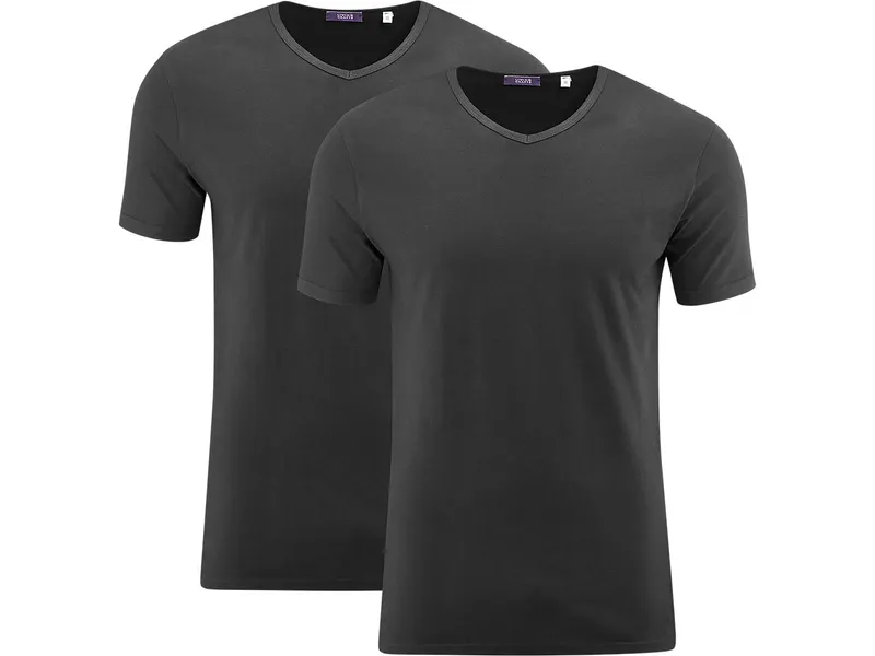 Living Crafts Living Crafts Herren T-Shirt, 2er-Pack (100% Bio-Baumwolle), Schwarz, – Produktbild 5 von 7