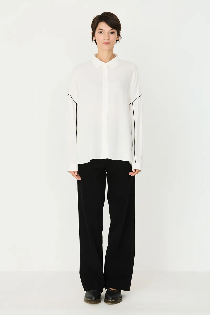 SKFK SKFK Damen vegan Shirt Abesti Weiß, Weiß, – Produktbild 2 von 2