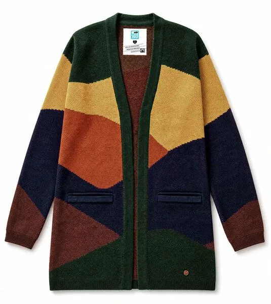 Gary Mash GARY MASH Long-Cardigan Alamo aus Biobaumwolle, Fields (mit taschen), – Produktbild 1 von 1