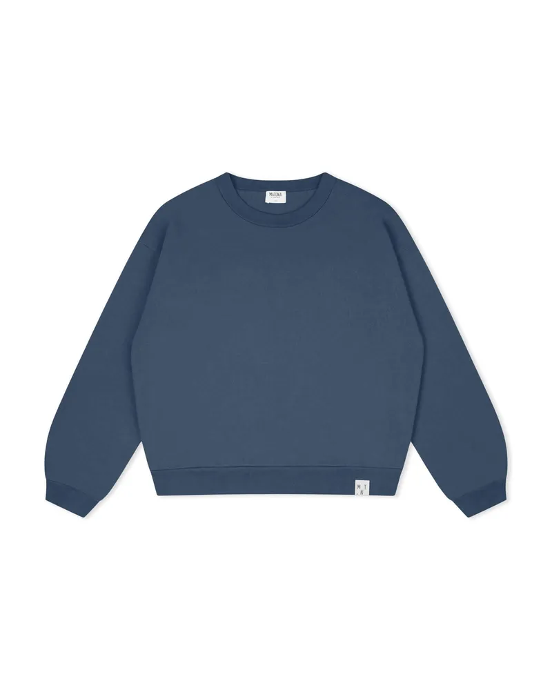 MATONA MATONA Damen vegan Sweatshirt Light Sail Blue Baumwolle, Dunkelblau, – Produktbild 1 von 2