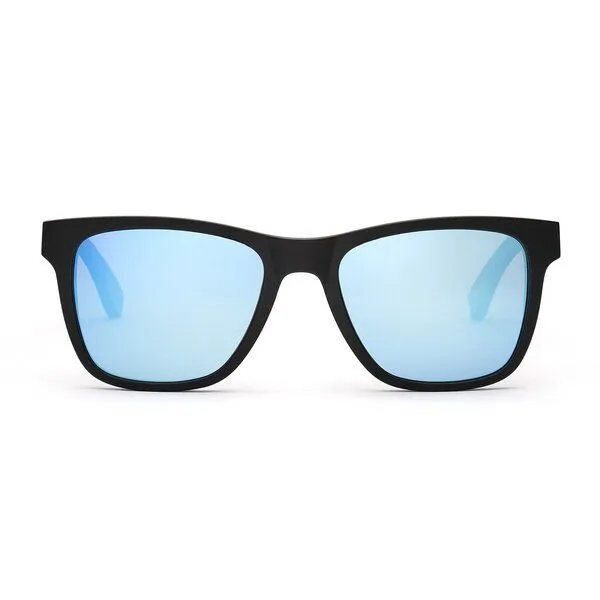 TAKE A SHOT TAKE A SHOT Holz Sonnenbrille Eckig für Herren, Schwarz (schwarz/walnuss/blau), – Produktbild 1 von 4