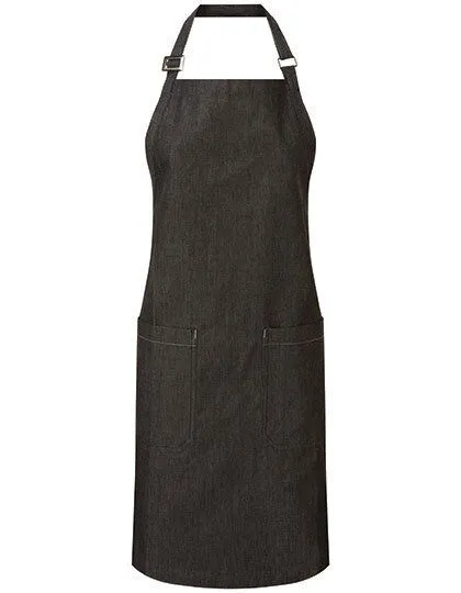 Premier Workwear Premier Workwear Latzschürze (Bio Baumwolle) Denim Grillschürze Küchenschürze, Black denim, – Produktbild 2 von 3