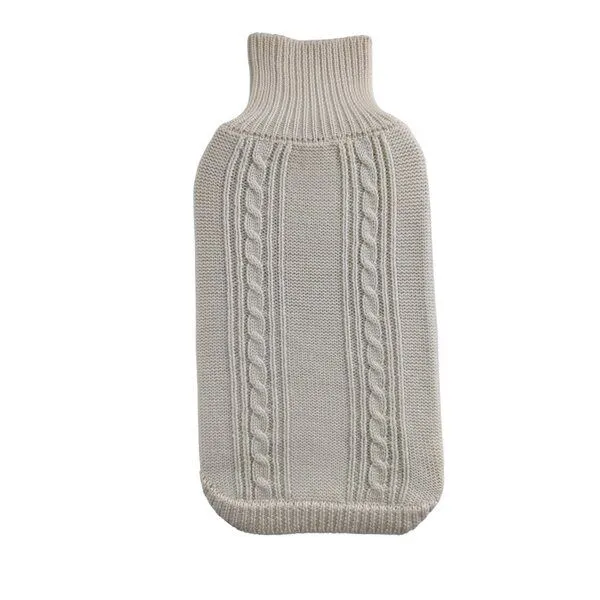 Wooliie Wooliie Natural Rift – Hundepullover aus 100 % Merinowolle mit Zopfmuster in Naturfarbe – Produktbild 1 von 4