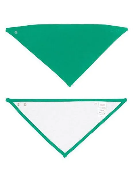 Babybugz Babybugz Baby Lätzchen Spucktuch beidseitig tragbar Vegan Bio Baumwolle, White/kelly green, – Produktbild 2 von 3