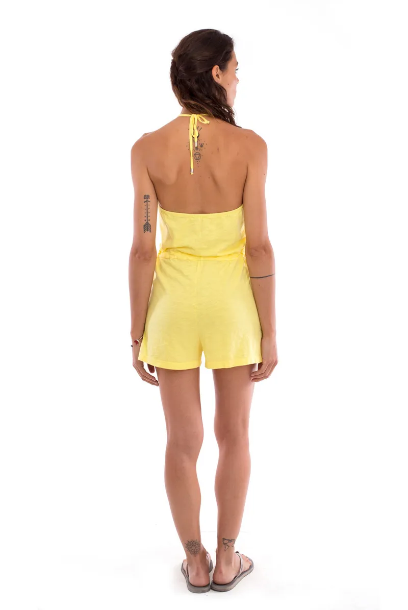 RAVENS VIEW IBIZA RAVENS VIEW IBIZA Damen vegan Playsuit Aruba Short Mono Limonengelb, Gelb, – Produktbild 1 von 2