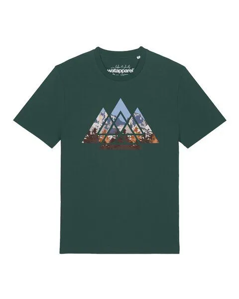 watapparel watapparel T-Shirt Unisex Geometric Landscape, Glazed green, – Produktbild 1 von 2