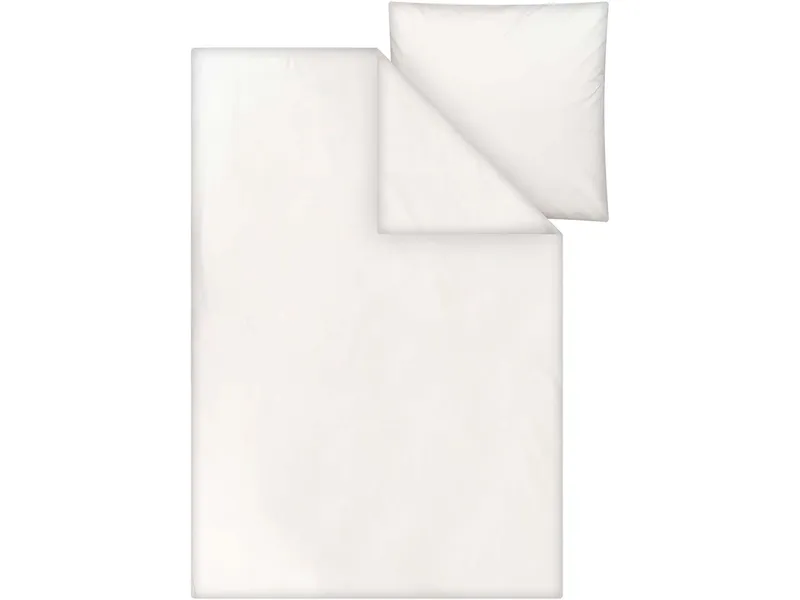 MELA Perkal Bettwäsche Set MAJULI | von MELA | Fairtrade & GOTS zertifiziert, Naturweiss, – Produktbild 1 von 4