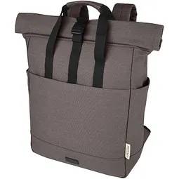Unbranded Joey 15 Zoll GRS Rolltop Laptop-Rucksack aus recyceltem Canvas 15 L, grau – Produktbild 1 von 1