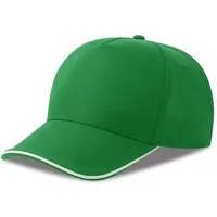 Atlantis Headwear Atlantis Headwear Atlantis Cap Basecap Kappe Recy Five Pipe Cappy zweifarbig, Grün/weiss, – Produktbild 1 von 1