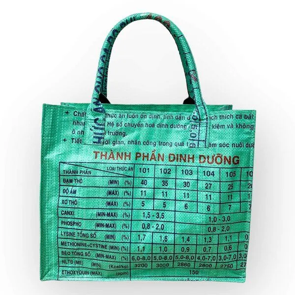 Beadbags Beadbags Einkaufstasche Ri94 recycelter Reissack, Mittelgrün (2), – Produktbild 2 von 3