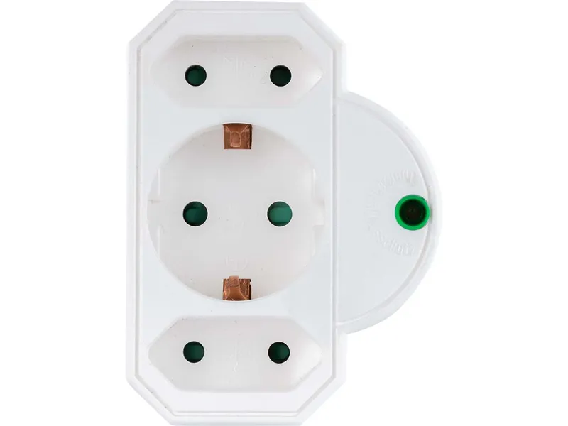 REV Steckdosenadapter mit Überspannungsschutz 2+1 – Produktbild 1 von 1