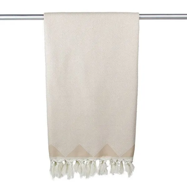 Yolunda Yolunda Hamamtuch, Strandtuch "Kestane" Bio-Baumwolle in 12 Farben, Beige, – Produktbild 1 von 4
