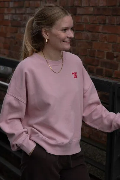 LITSCHI DESIGNS LITSCHI DESIGNS RELAXED SWEATER VINTAGE PINK mit PUFFPRINT – Produktbild 3 von 3