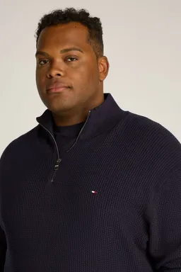 Tommy Hilfiger Tommy Hilfiger Big & Tall Half-Zip Pullover mit Struktur – Produktbild 1 von 1