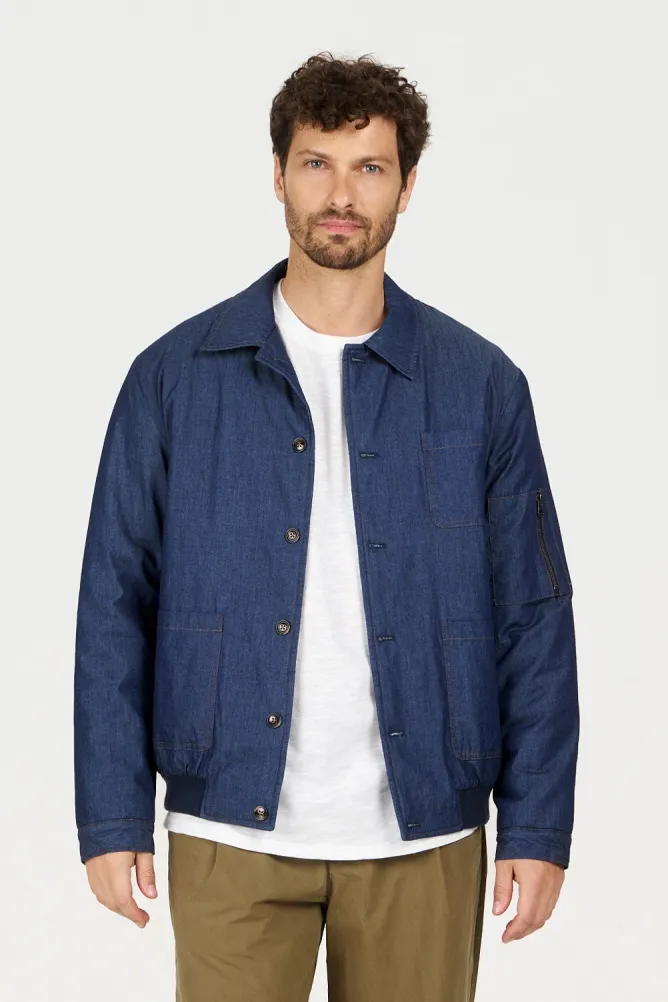 KOMODO KOMODO Herren vegan Jacke Nile Mid Wash Blau, Dunkelblau, – Produktbild 2 von 2