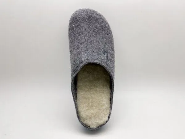 thies thies 1856 ® Recycled Wool Slipper, aus Wolle und Bio-Schurwolle, fair produziert, Grey blue (grau), – Produktbild 4 von 4