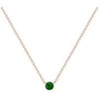 Eppi Eppi Silberne minimalistische Kette mit einem Tsavorit Granat Glosie, Rosa, – Produktbild 1 von 1