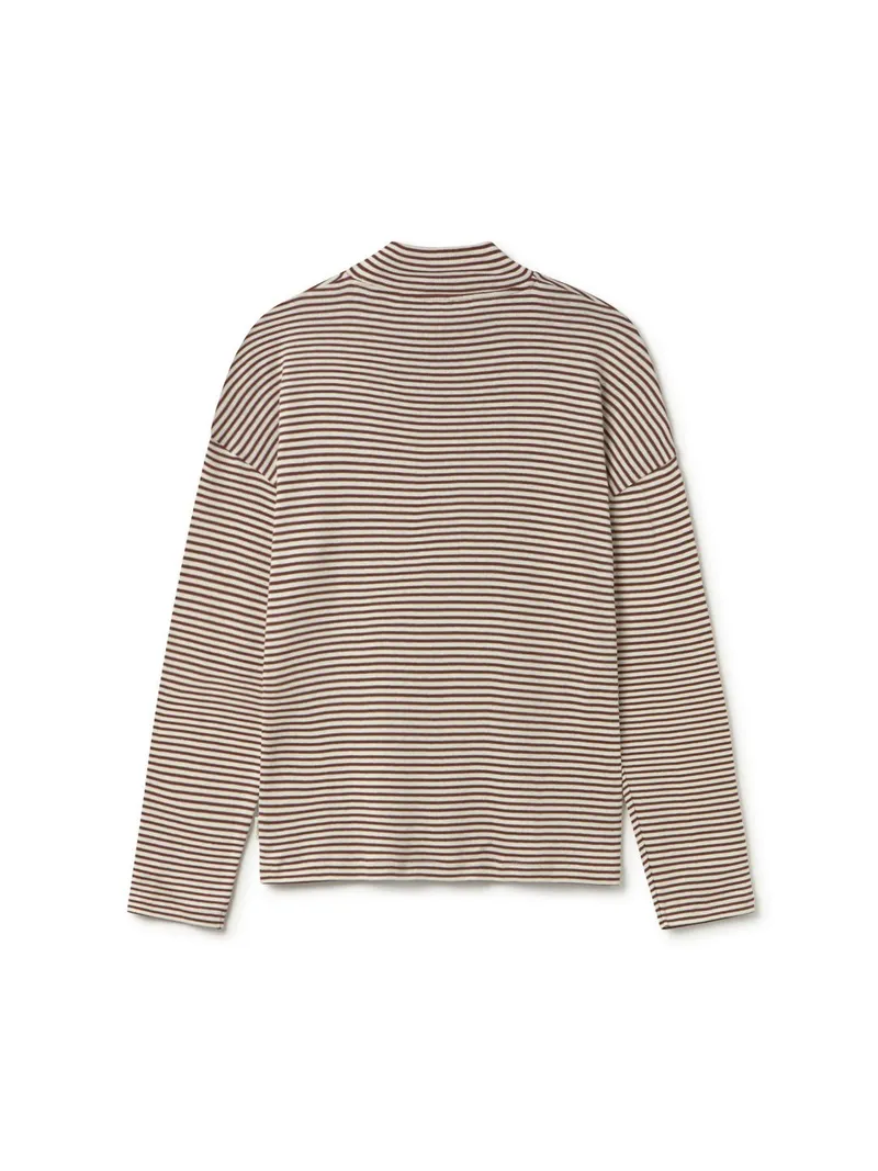 TWOTHIRDS TWOTHIRDS Damen vegan Top Corcovado Russet Stripes, Braun, – Produktbild 2 von 2