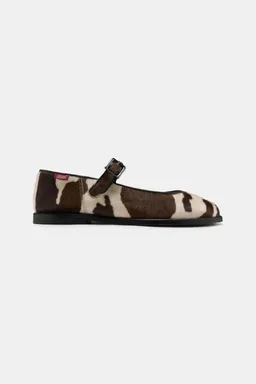 Zèta Zèta Damen vegan Flats Gaia Cow Print Weiß/Braun – Produktbild 1 von 1