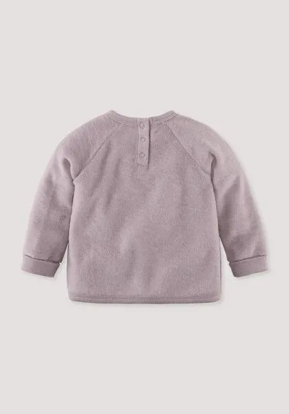 hessnatur hessnatur Wollfrottee Sweatshirt Raglan aus reiner Bio-Merinowolle, Mattrosa, – Produktbild 3 von 4