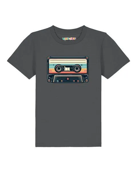 watabout.kids watabout.kids T-Shirt Kinder Retro Kassette, Anthracite, – Produktbild 1 von 2
