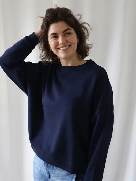 Kultgut Biofair- Kuschelig & Weicher Sweatpullover / Kultgut, Dunkelblau, – Produktbild 1 von 3