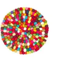 short'n'pietz short'n'pietz handgefilzter Topfuntersetzer aus Filzkugeln, Bunt, – Produktbild 1 von 1