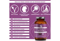 QIDOSHA Traubenkernextrakt OPC Kapseln, 240 St., 119.0 g, 240 Kapseln im Braunglas – Produktbild 1 von 1