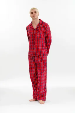 KOMODO KOMODO Herren vegan Pyjama Set Jim Jam Rot – Produktbild 1 von 1