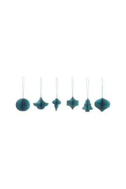 Tranquillo Papieranhänger PETROL PAPERA 6er-Set – FSC-Papier, 6 x 6 cm - petrol – Produktbild 1 von 1