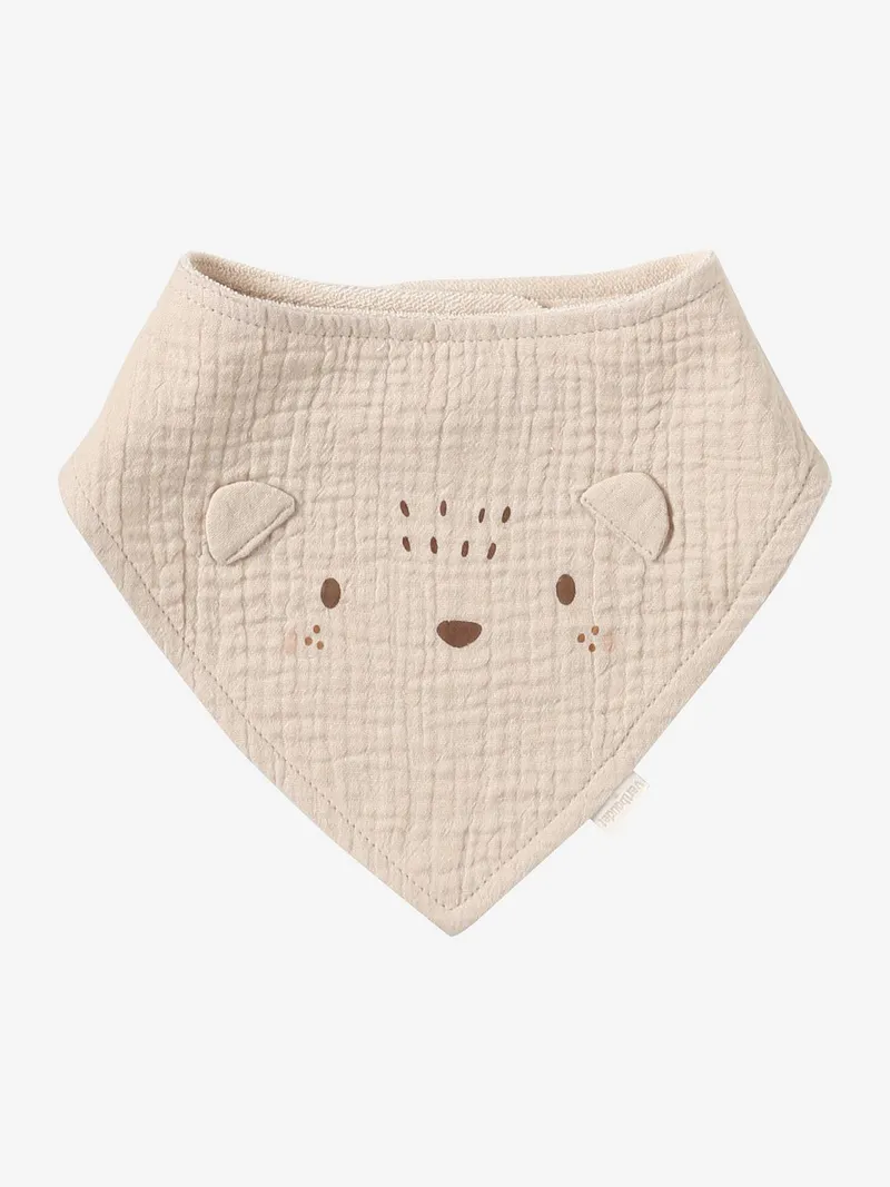 Vertbaudet 3er-Pack Baby Lätzchen, Igel hellbraun, – Produktbild 4 von 4