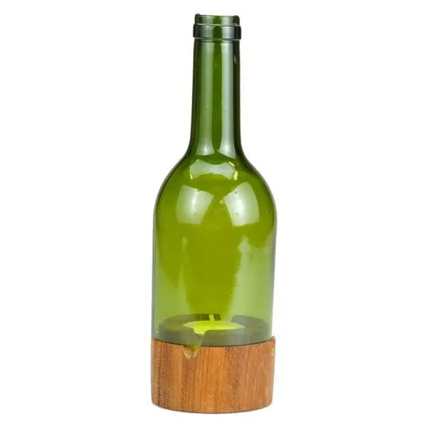 Chako Zanzibar Chako Zanzibar Upcycling Kerzenhalter - Insight - Weinflasche, Grün, – Produktbild 1 von 3