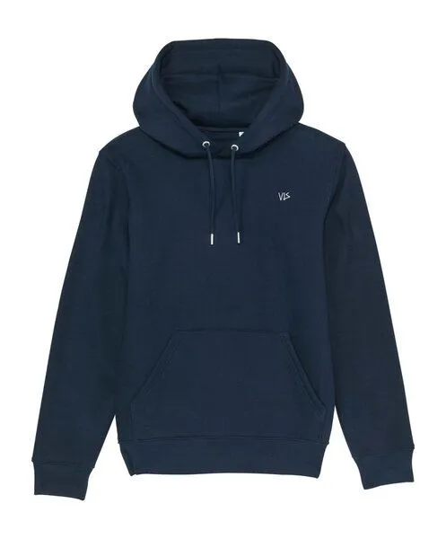 vis wear vis wear Unisex Premium Hoodie aus Bio-Baumwolle, Marineblau, – Produktbild 1 von 1