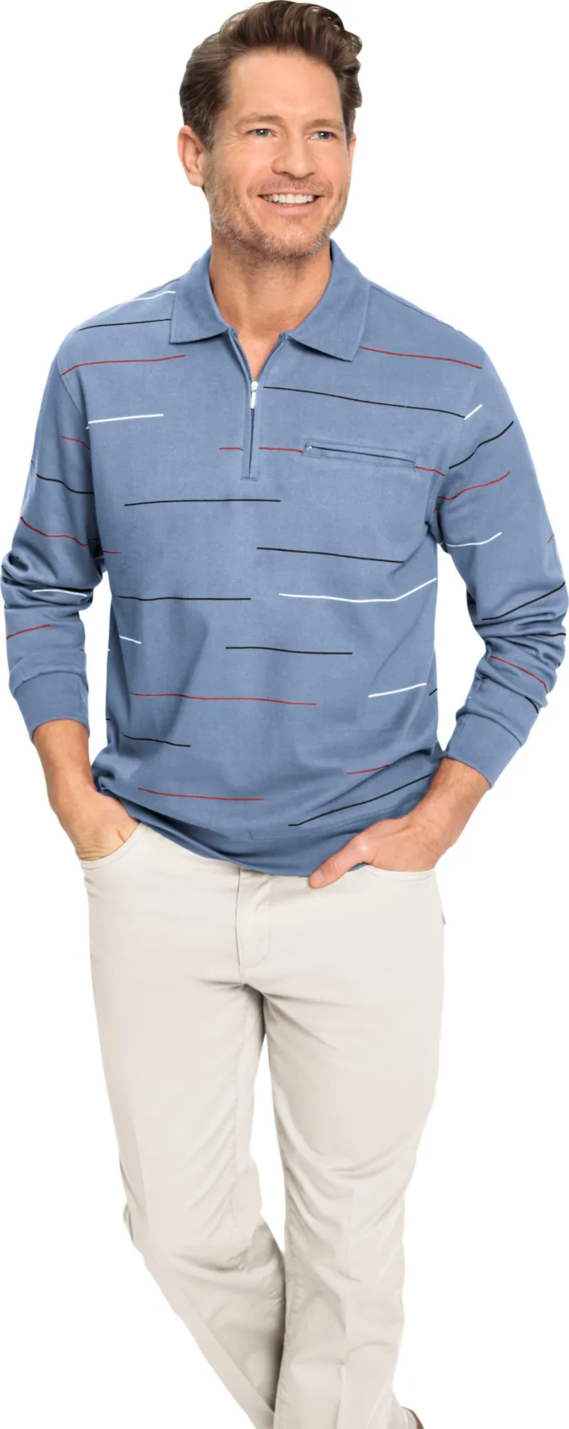marco donati Sweatshirt bleu, Bleu, – Produktbild 2 von 2