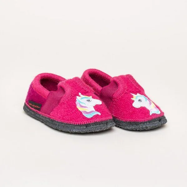 Kitz-Pichler Kitz-Pichler Walkpantoffel Bobby Appl. Einhorn, Pink, – Produktbild 1 von 4