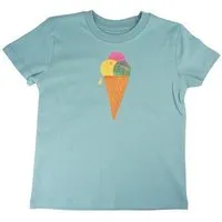 MelaDi Meladi Kinder Shirt aus Biobaumwolle - Eiscreme auf Türkis – Produktbild 1 von 1