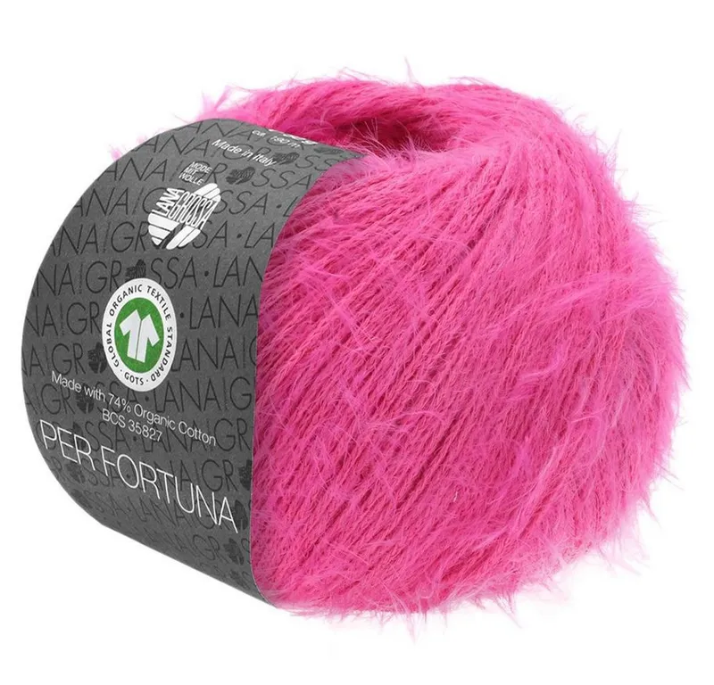 Lana Grossa Lana Grossa Per Fortuna GOTS Häkelwolle, 190 m, 0003 pink, – Produktbild 1 von 1