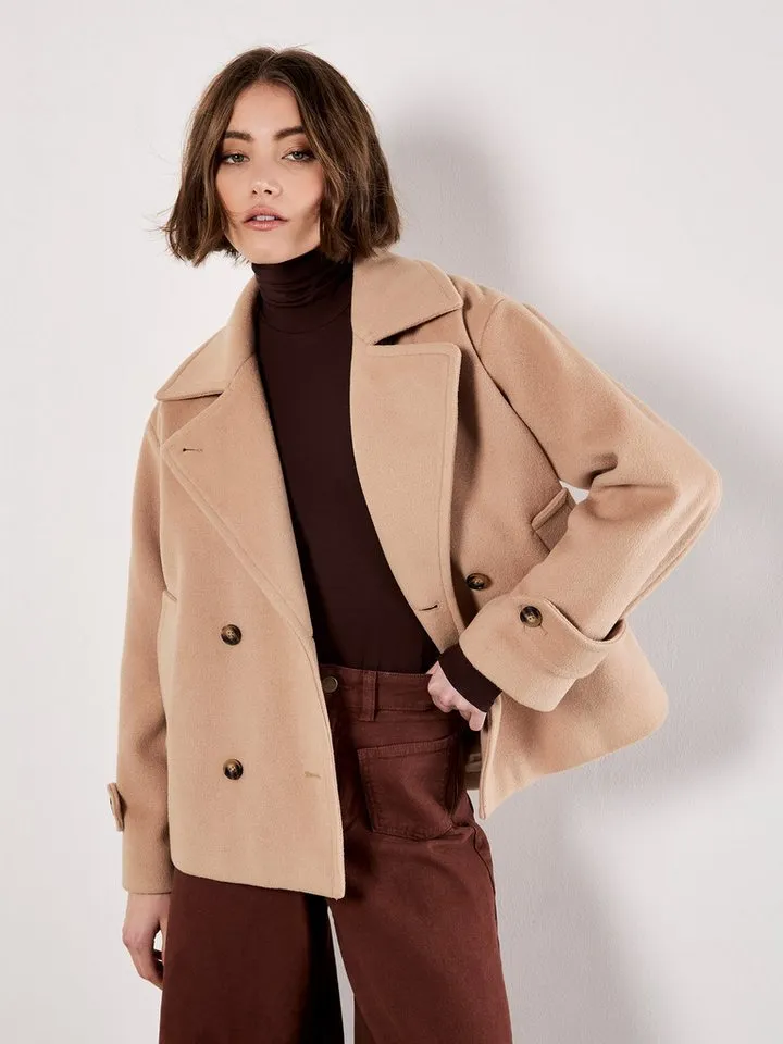Apricot Apricot Kurzjacke Kurzjacke im Zweireiher Stil, Braun, – Produktbild 5 von 5