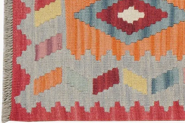 Rugtales Kelim Gashgai „Rugtales“ aus Schurwolle, Orange, – Produktbild 8 von 8