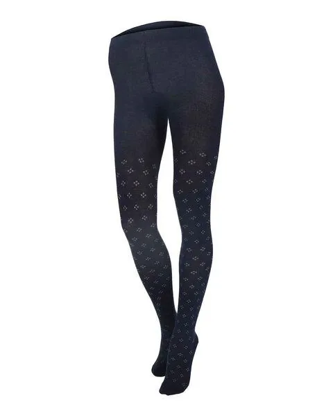 grödo Grödo Damen Strumpfhose Rhombenmuster Baumwolle (Bio) mit Elasthan, Marineblau, – Produktbild 1 von 4
