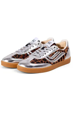 Genesis Genesis Damen vegan Sneaker G-Volley Animal-Print Silber/Leo – Produktbild 1 von 1