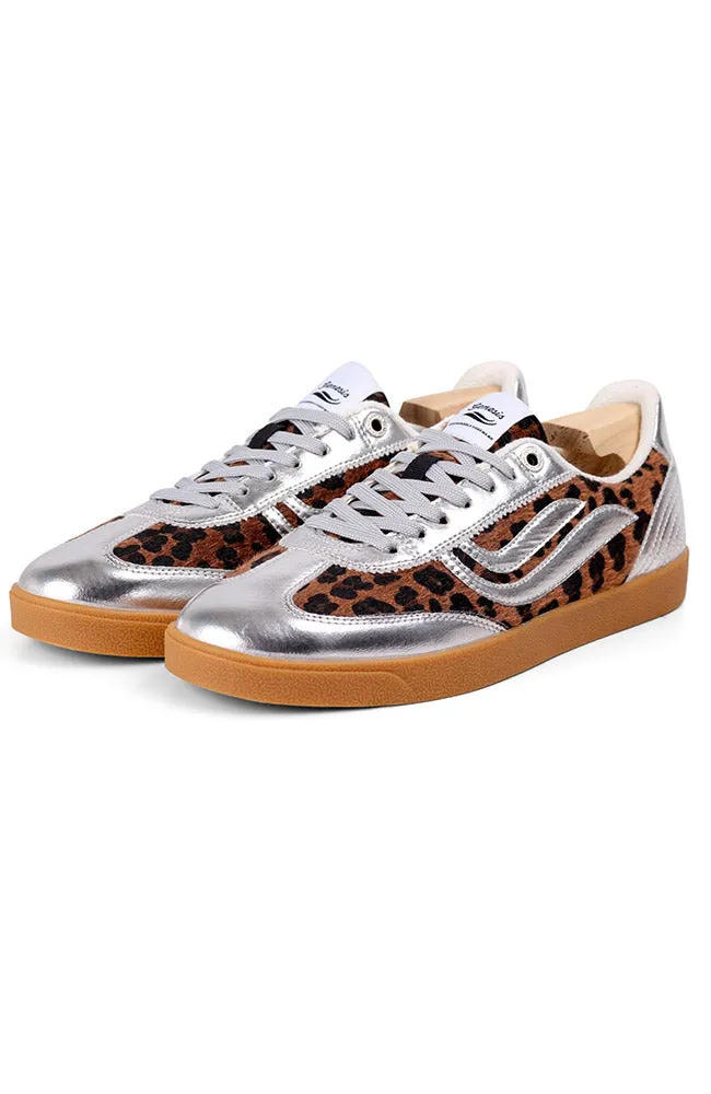Genesis Genesis Damen vegan Sneaker G-Volley Animal-Print Silber/Leo, Schwarz, – Produktbild 1 von 2
