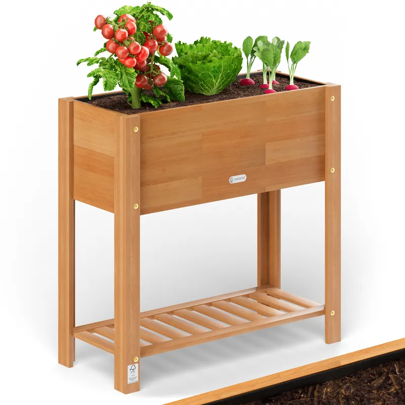 Casaria® Hochbeet Akazienholz FSC®-zertifiziert 68x30x75cm – Produktbild 2 von 2