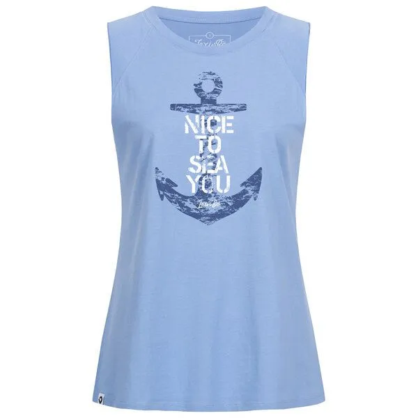 Lexi&Bö Lexi&Bö Nice to sea you Damen Oversized Tank Top, Blue bonnet (blau), – Produktbild 2 von 2