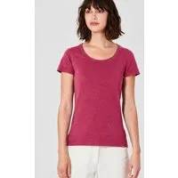 HempAge HempAge Damen T-Shirt mit Rollsaum Hanf/Bio-Baumwolle, Sangria, – Produktbild 1 von 1