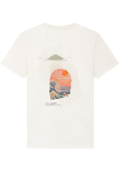 Kultgut Kultgut Biofair -Artdesign - Shirt aus recycelter Biobaumwolle / Sun & Water, Natur, – Produktbild 4 von 4