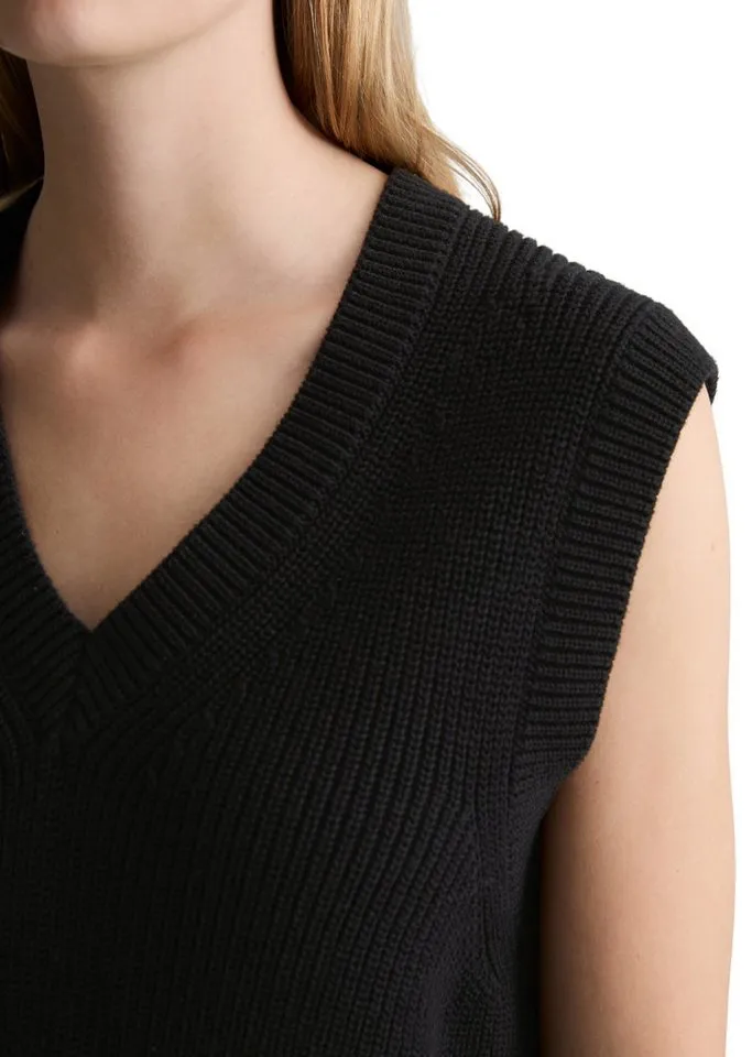 Marc O'Polo DENIM Pullunder regular aus reiner Bio-Baumwolle, Schwarz, – Produktbild 5 von 5