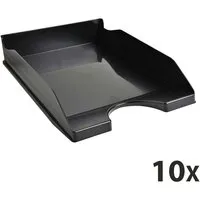 Exacompta 10 Exacompta Briefablagen Ecotray "ECOBlack", DIN A4+, Hoch, schwarz, für je 500 Blatt – Produktbild 1 von 1