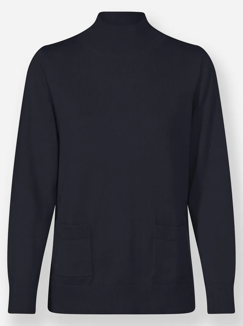 Witt Stehkragenpullover marine, Marine, – Produktbild 1 von 2