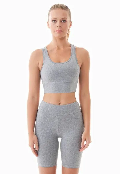 ORGANICATION ORGANICATION BETSYY | Bralette aus Bio-Baumwolle, Dark grey melange, – Produktbild 1 von 4